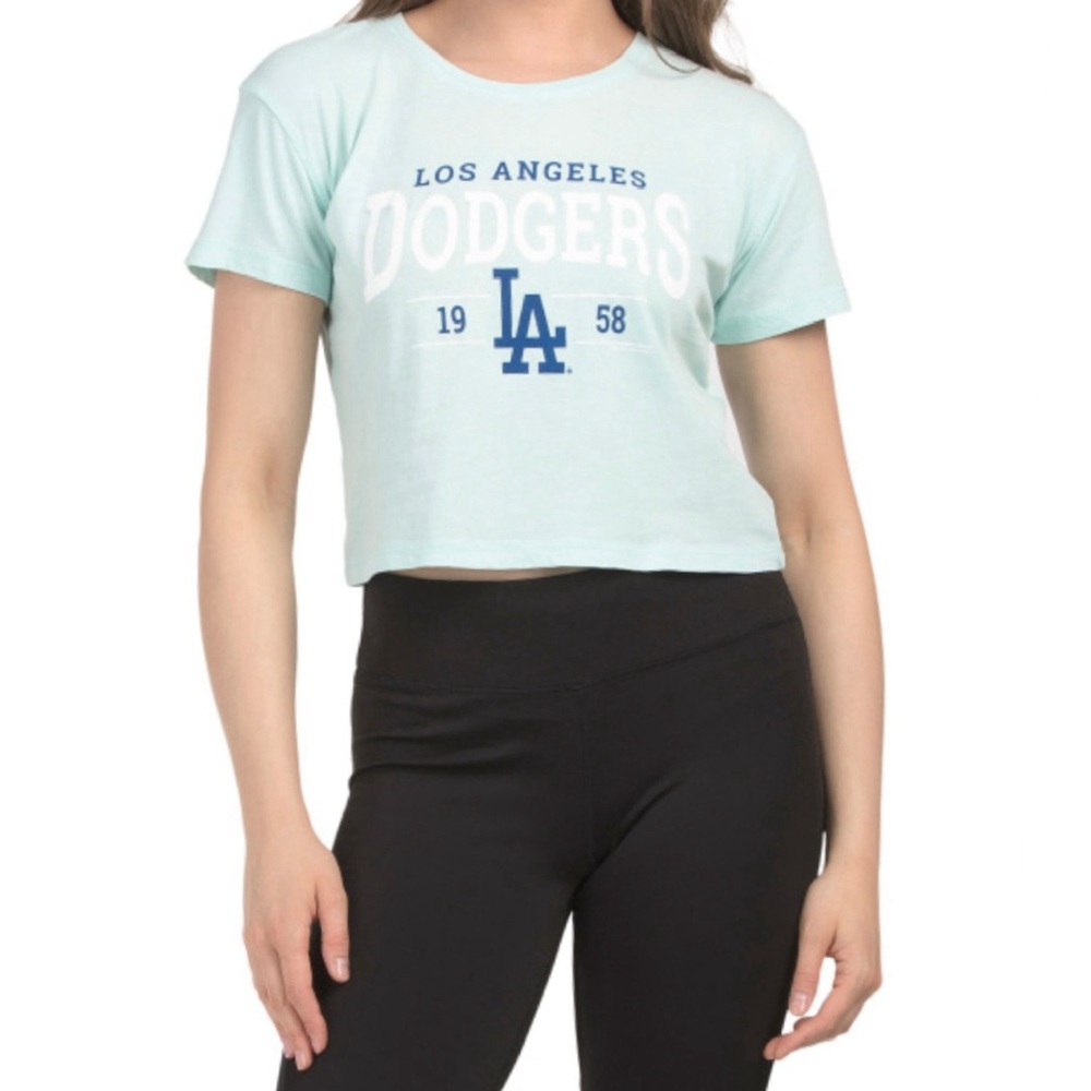 MLB U. S. Apparel “Los Angeles Dodgers” Graphic Crop Top (NWT) (Size: XL)